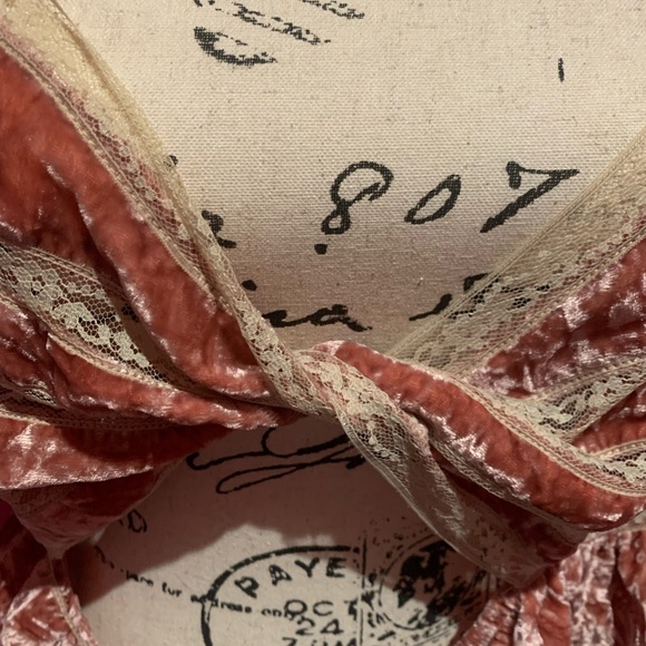 Free People Yours Truly Velvet Peplum boho blouse mauve NWT - Picture 7 of 11